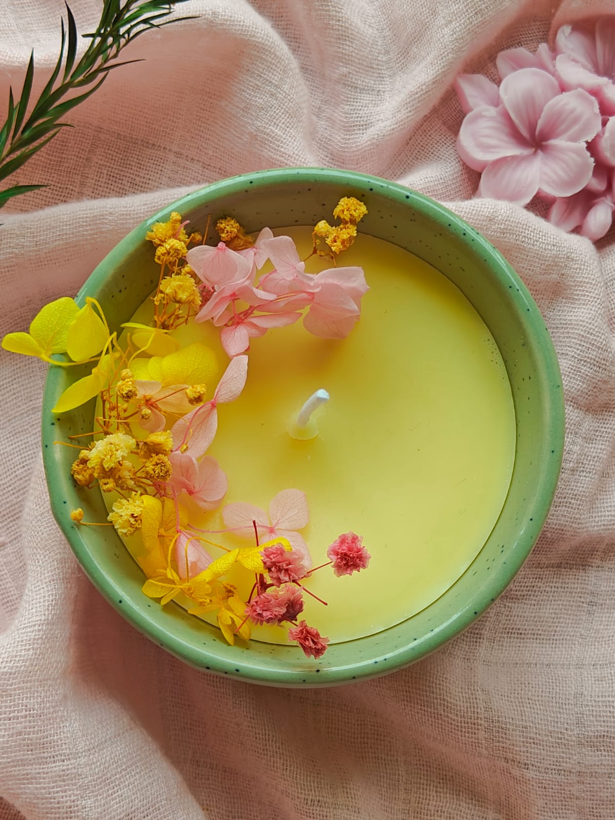 Candle ceramic bowl - 3.5 inch