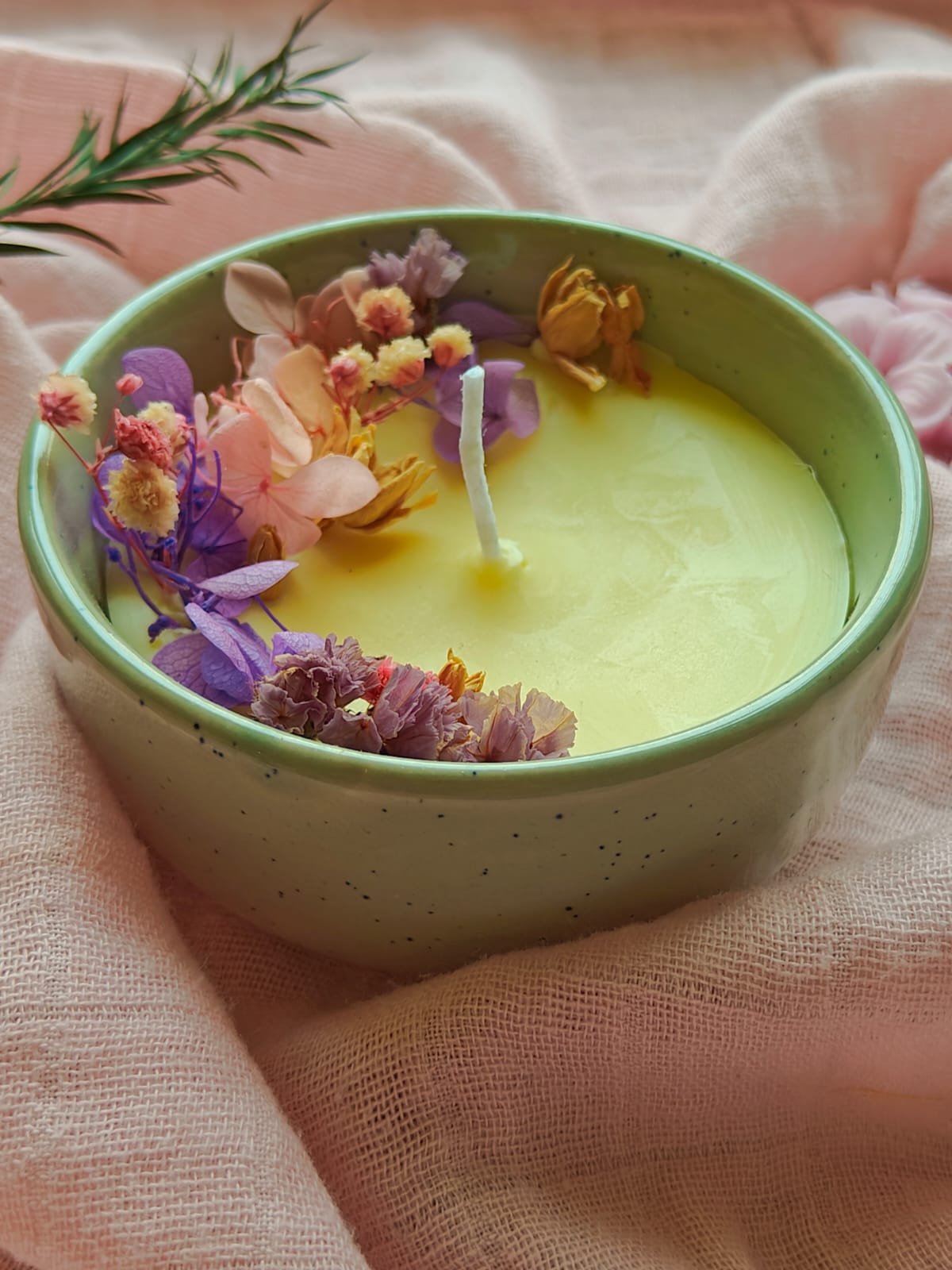 Candle ceramic bowl - 3.5 inch