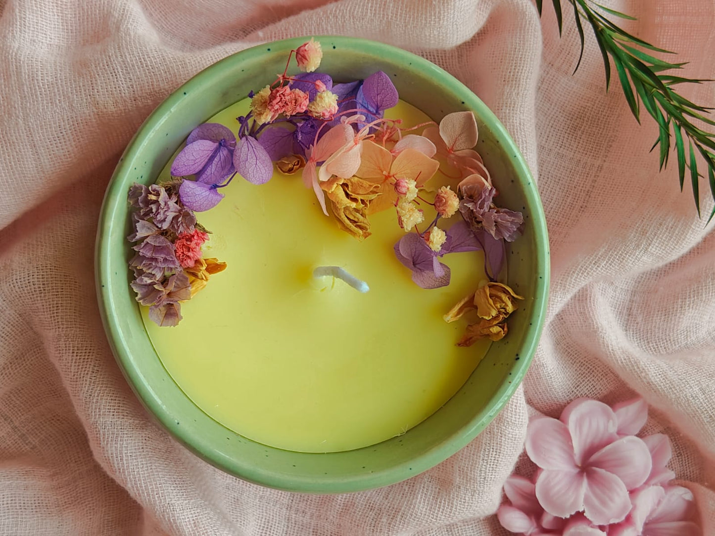 Candle ceramic bowl - 3.5 inch