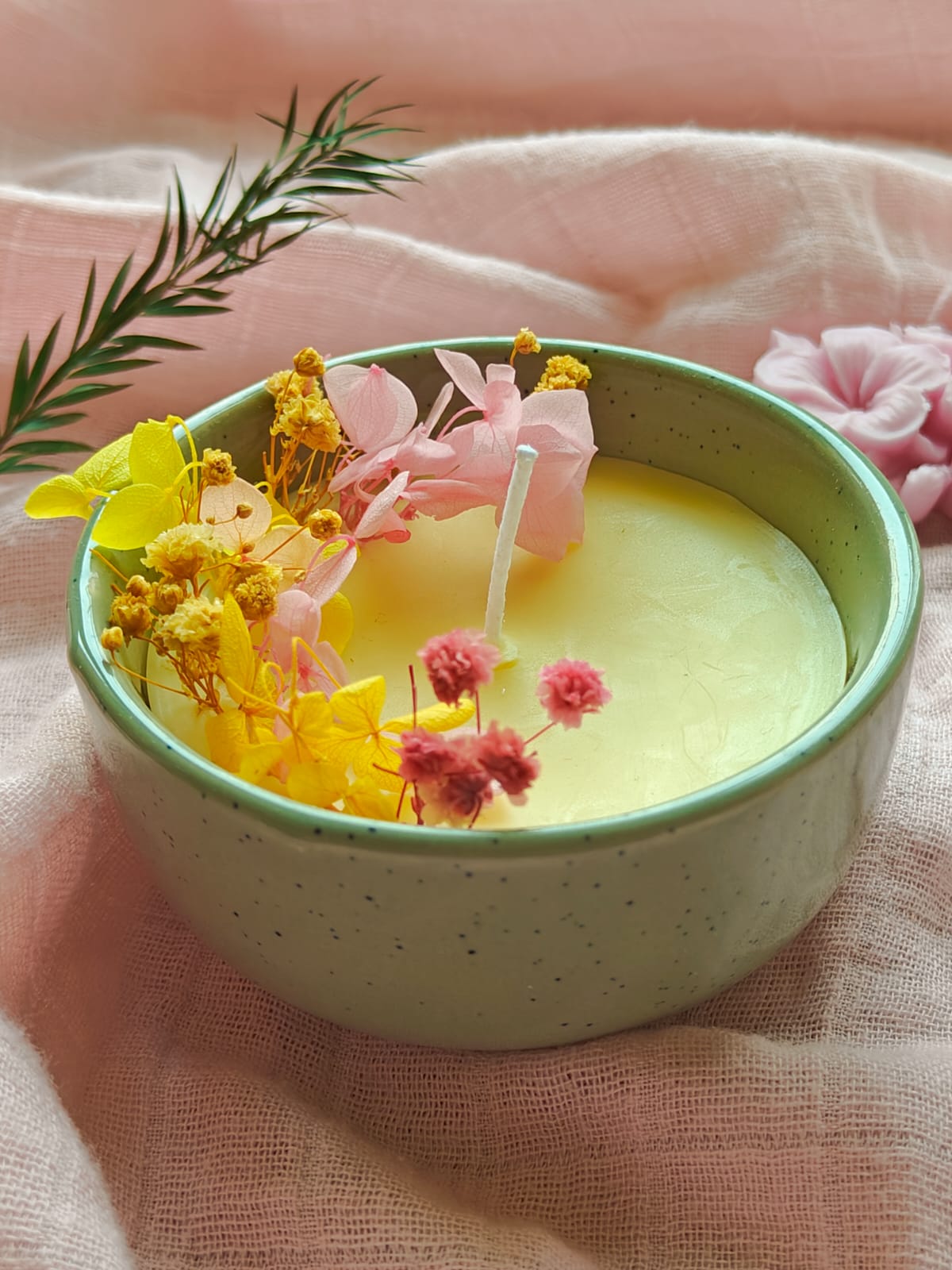 Candle ceramic bowl - 3.5 inch