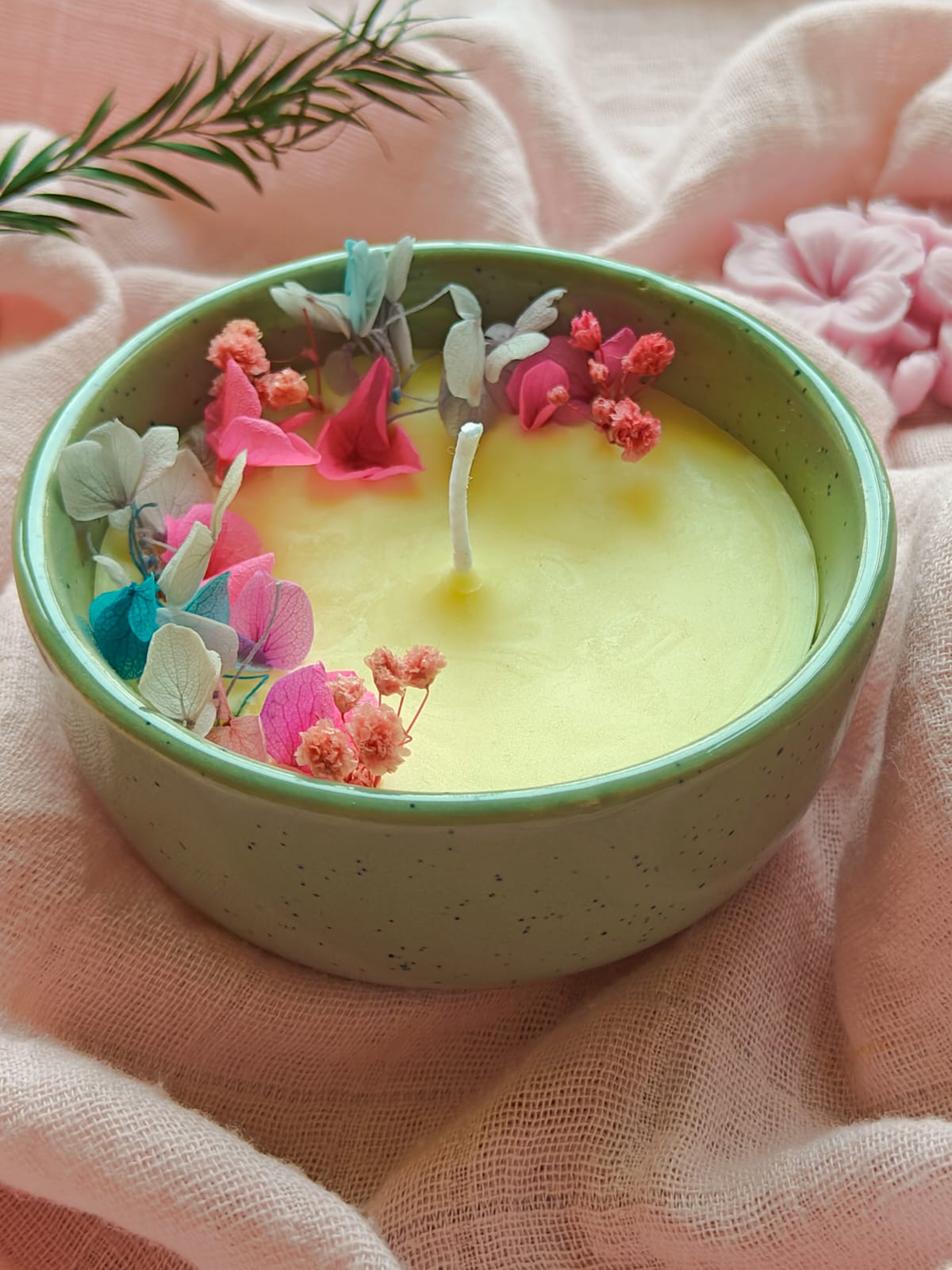 Candle ceramic bowl - 3.5 inch