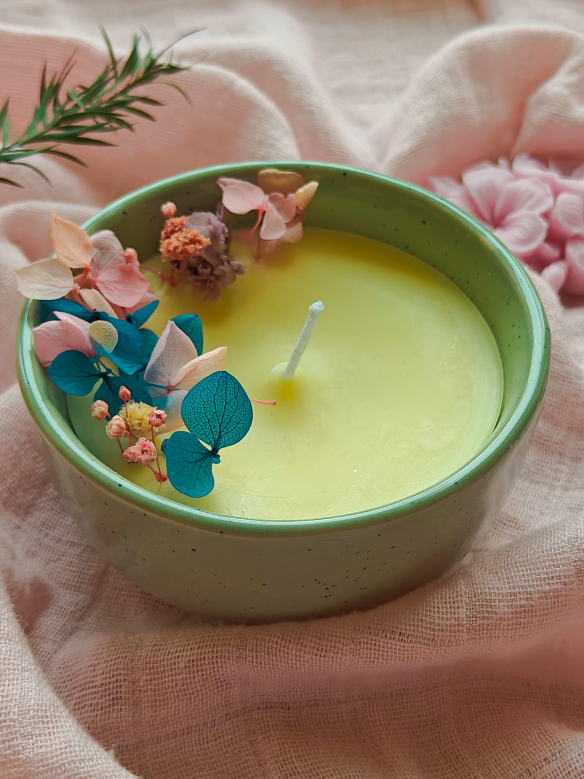 Candle ceramic bowl - 3.5 inch