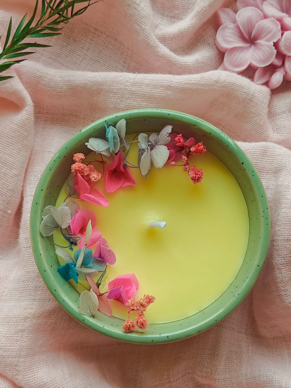 Candle ceramic bowl - 3.5 inch