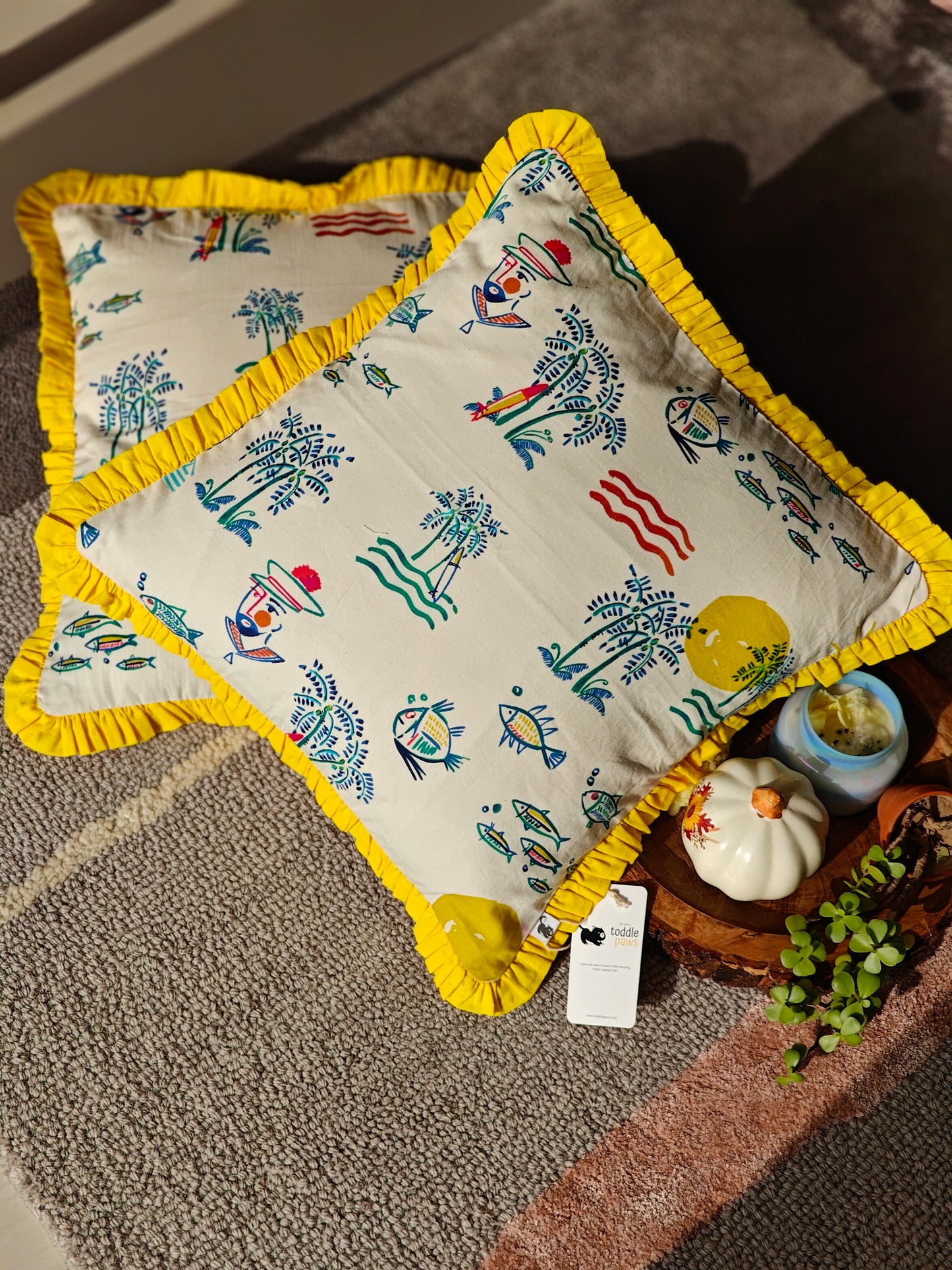 Summer Beach Cushion Cover (Set of 2)