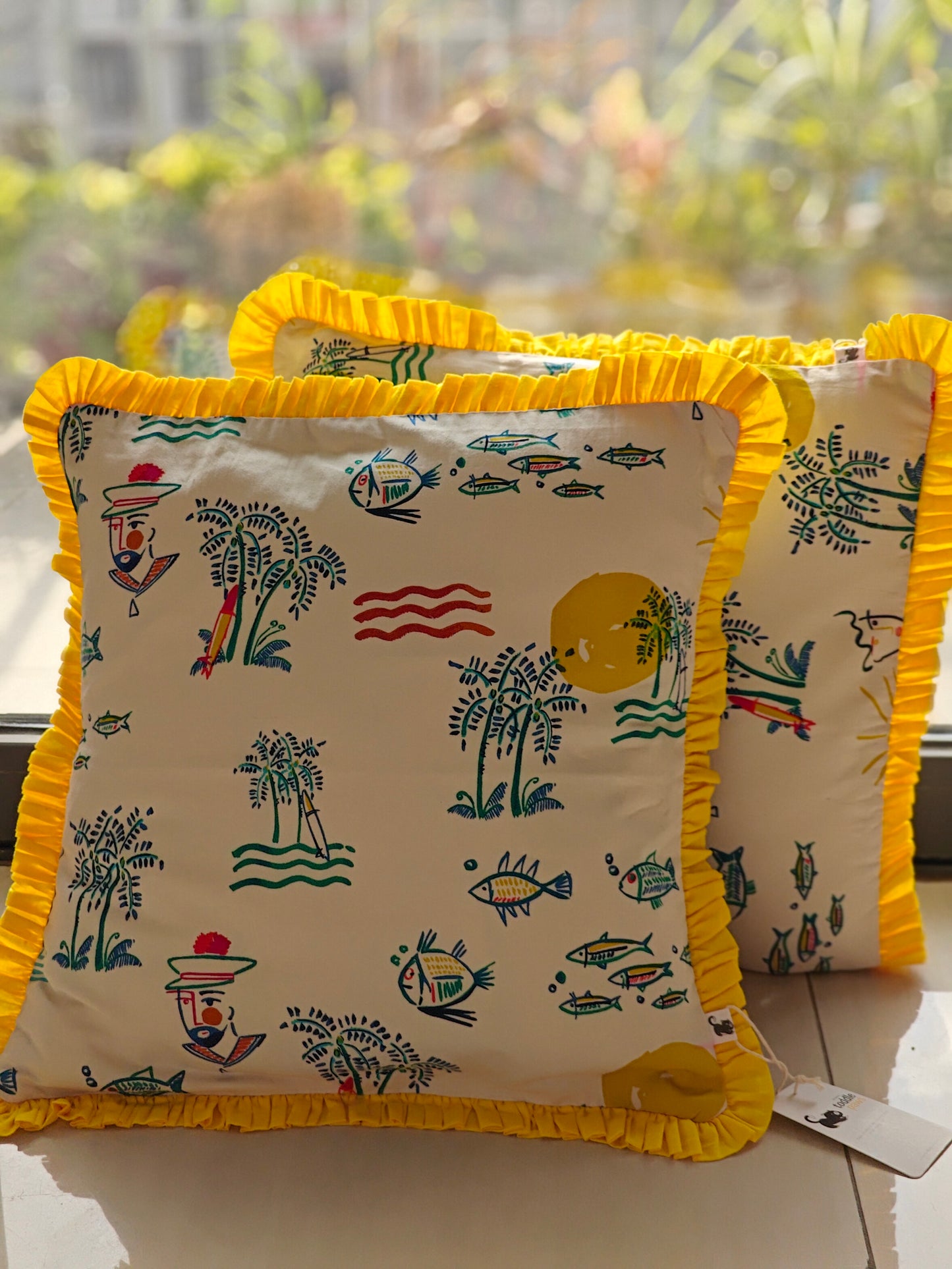 Summer Beach Cushion Cover (Set of 2)