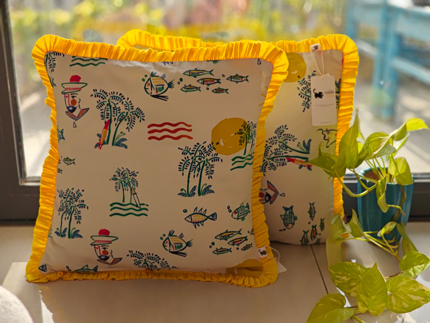 Summer Beach Cushion Cover (Set of 2)