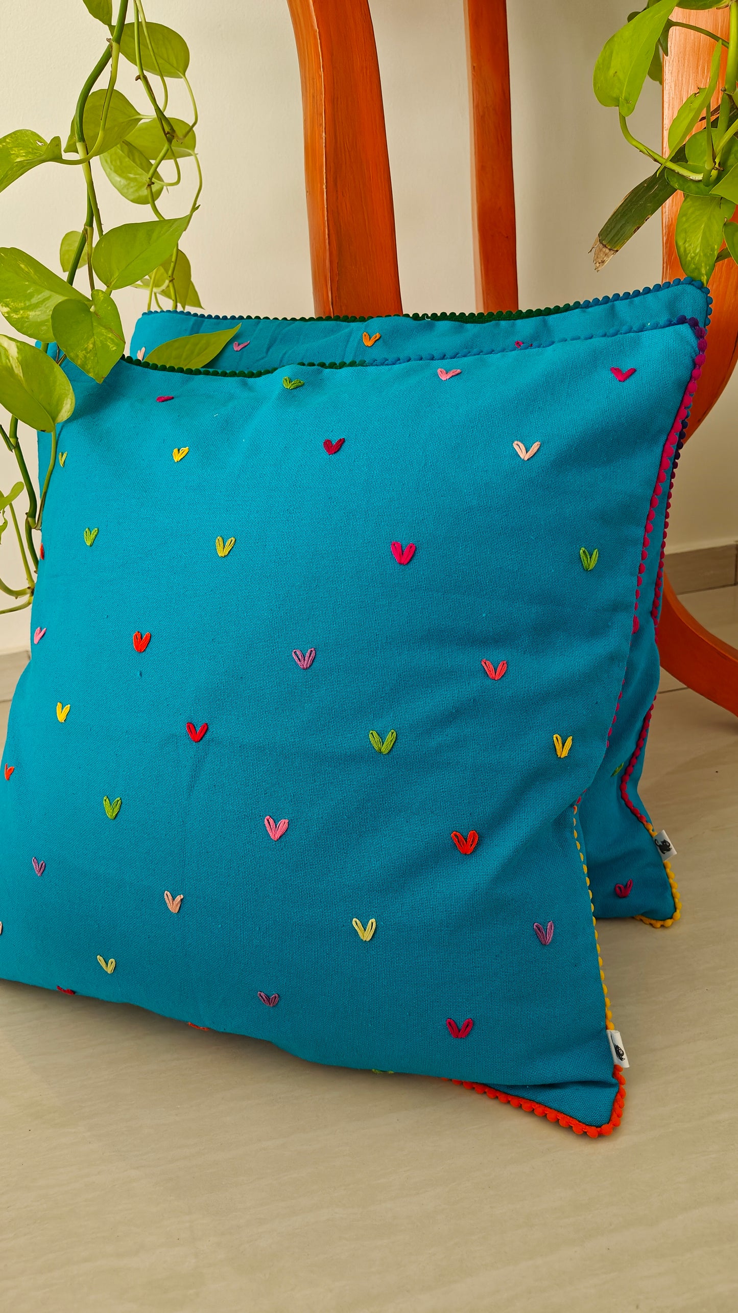 Hand Embroidered Cushion Covers (Set of 2)