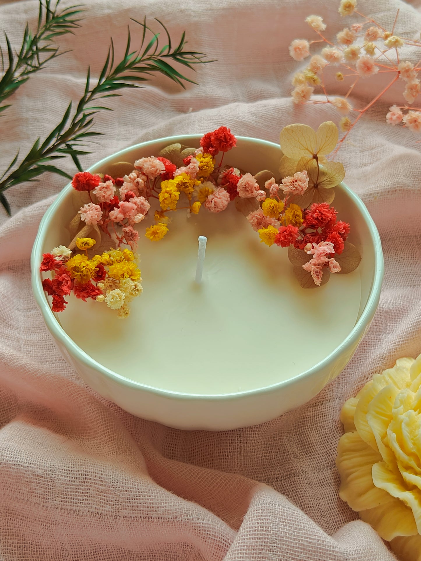 Candle in Ceramic bowl - 4 inch