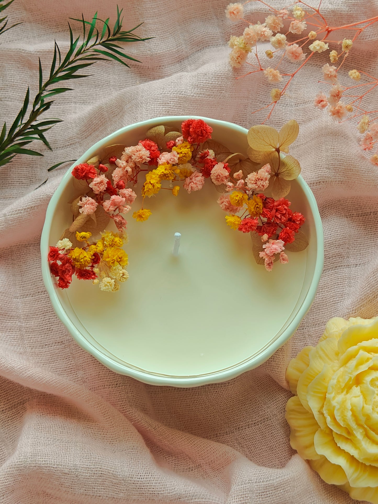 Candle in Ceramic bowl - 4 inch