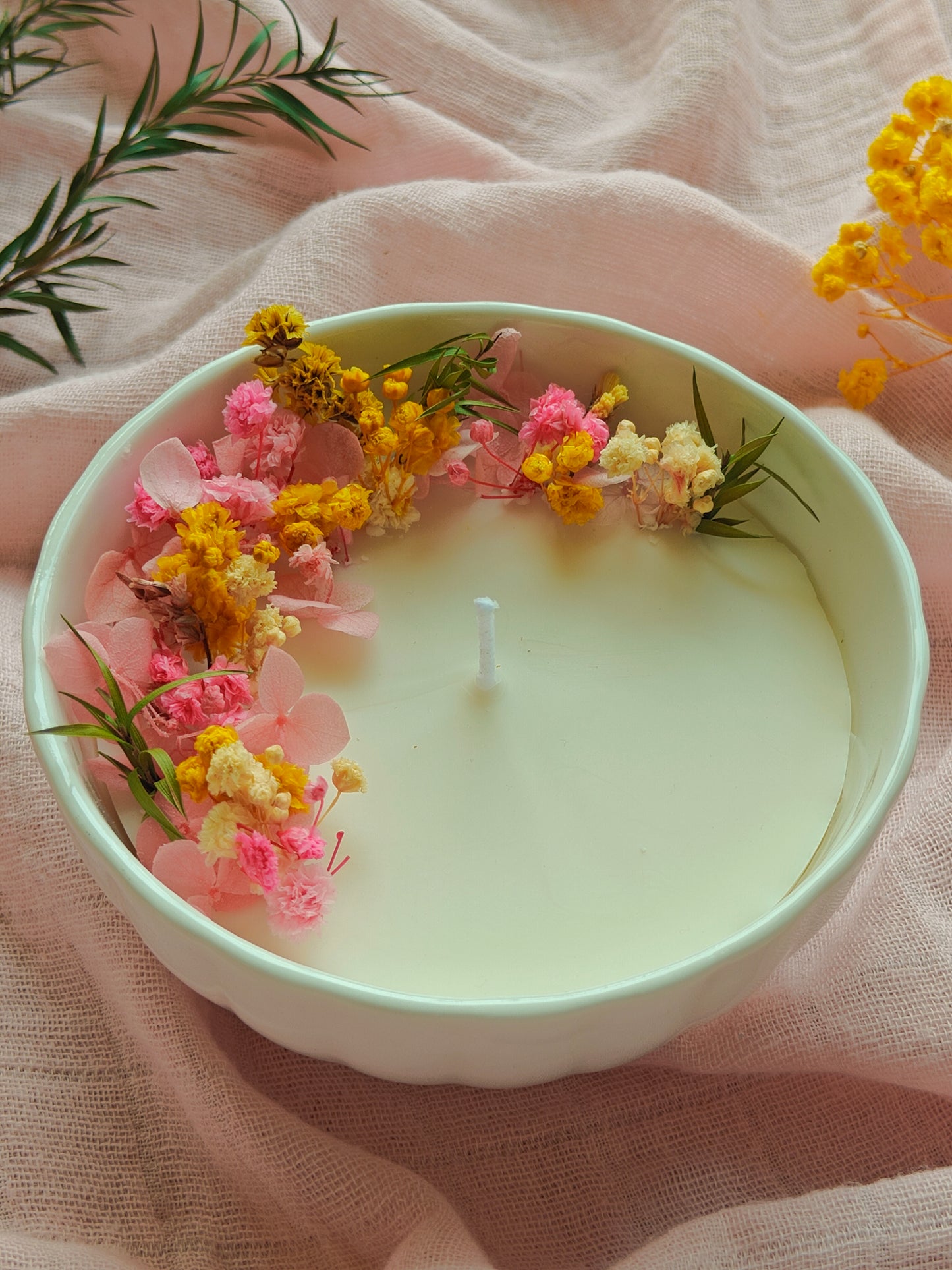 Candle in Ceramic bowl - 4 inch