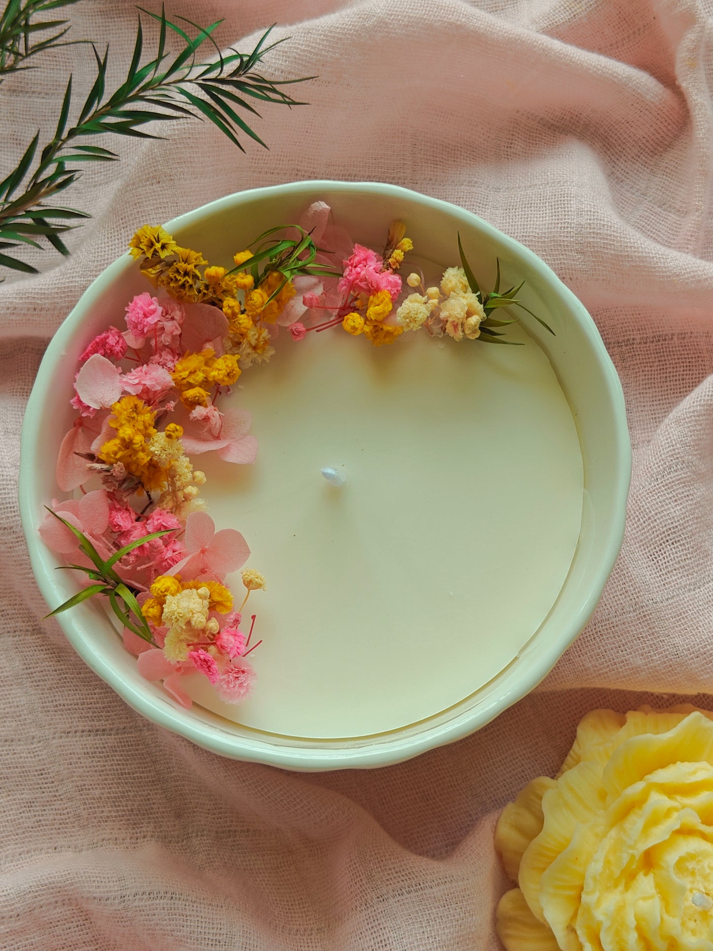Candle in Ceramic bowl - 4 inch
