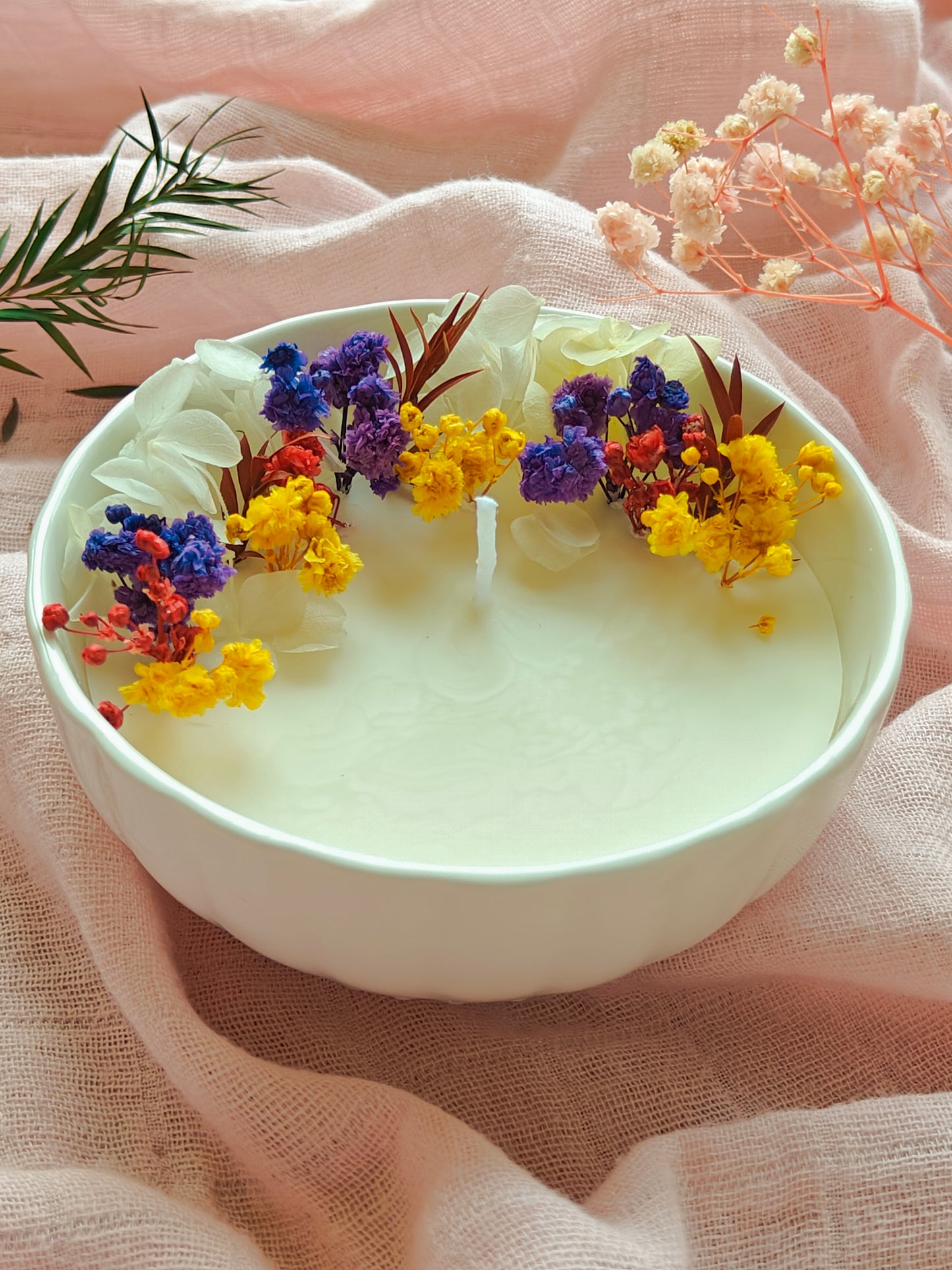 Candle in Ceramic bowl - 4 inch