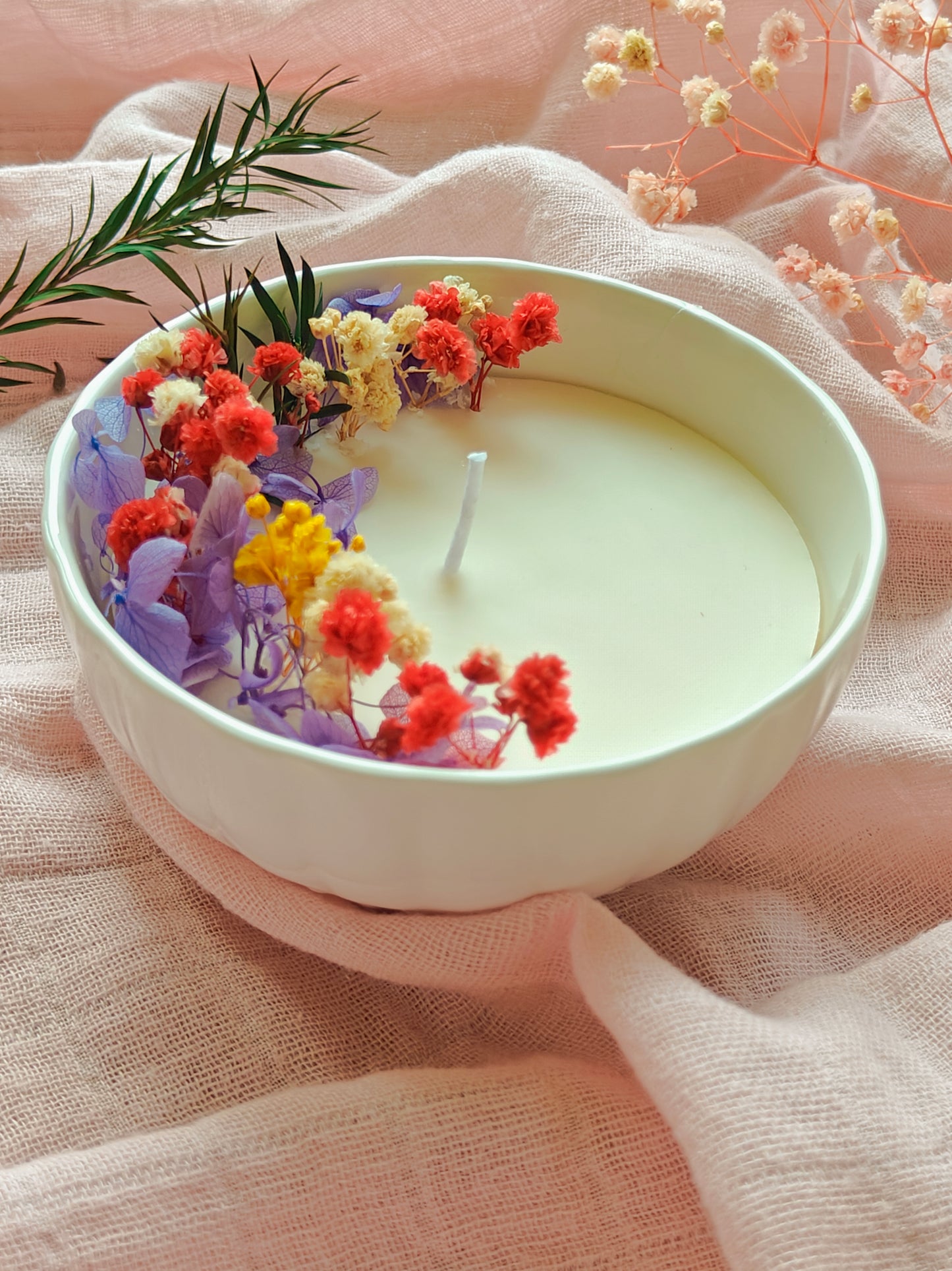 Candle in Ceramic bowl - 4 inch