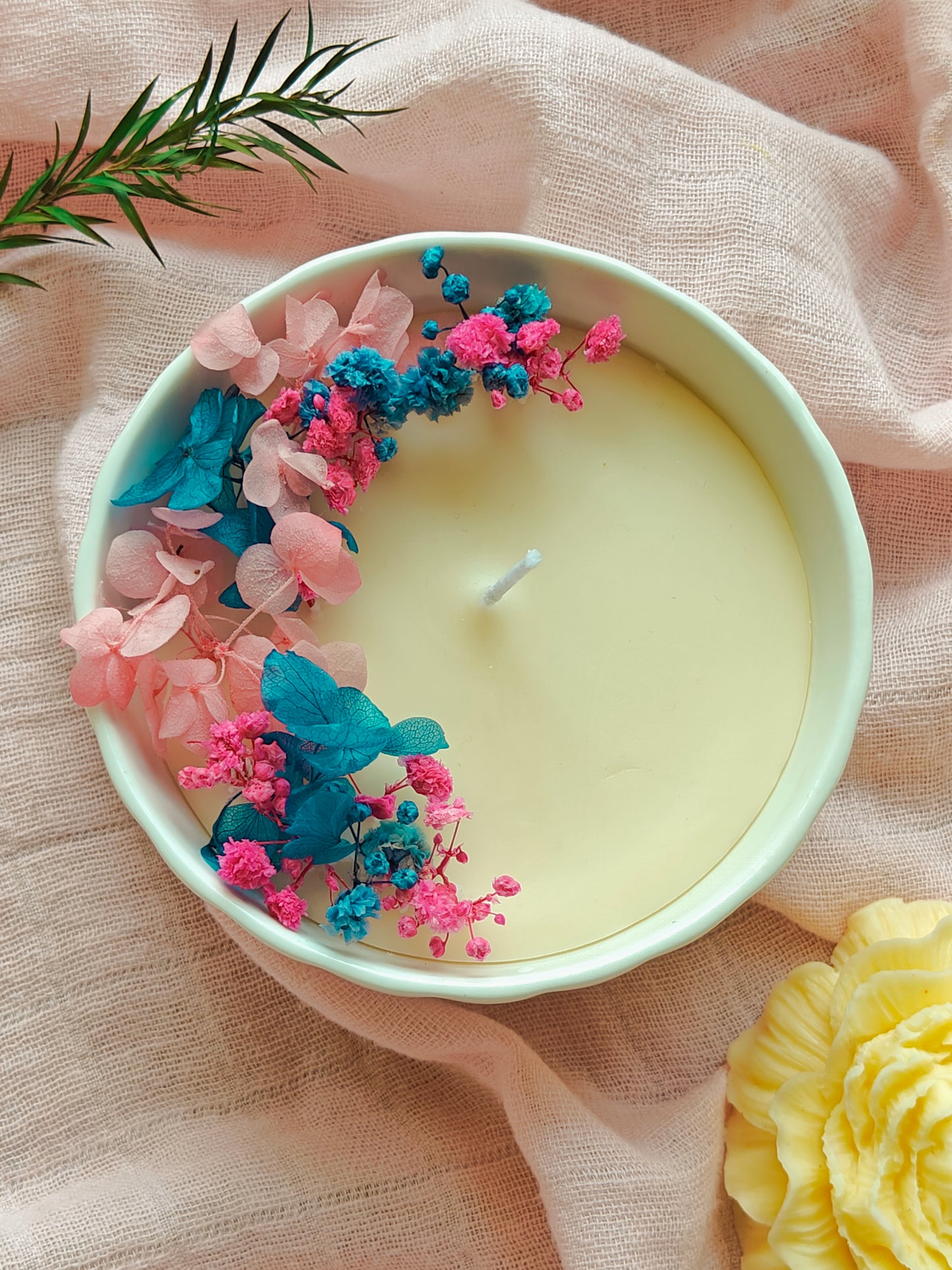 Candle in Ceramic bowl - 4 inch
