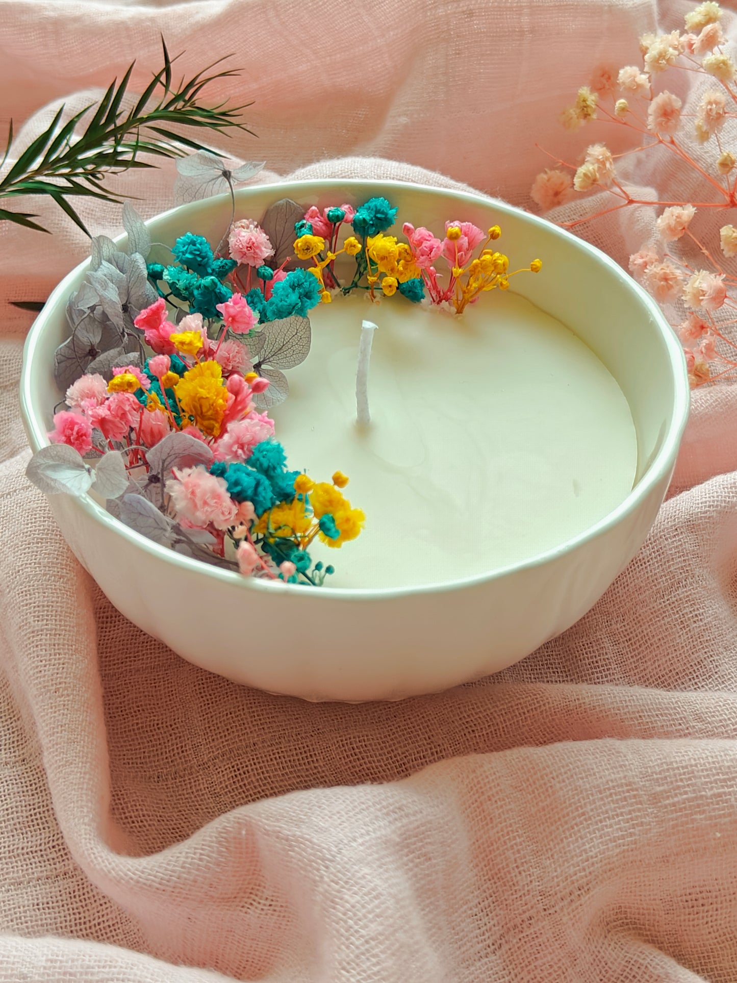 Candle in Ceramic bowl - 4 inch