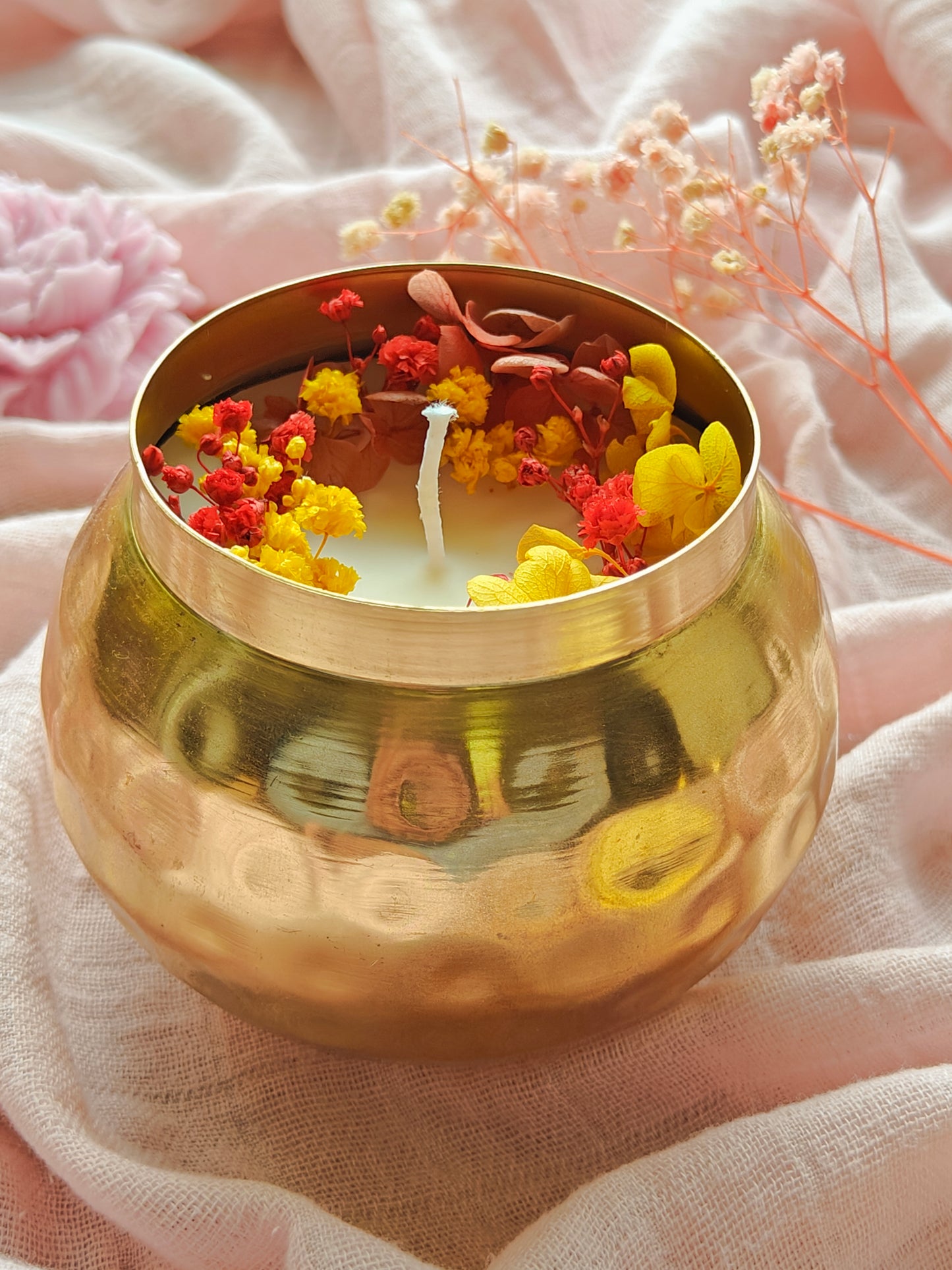 Candle in Metal Urli - 3.5 inch