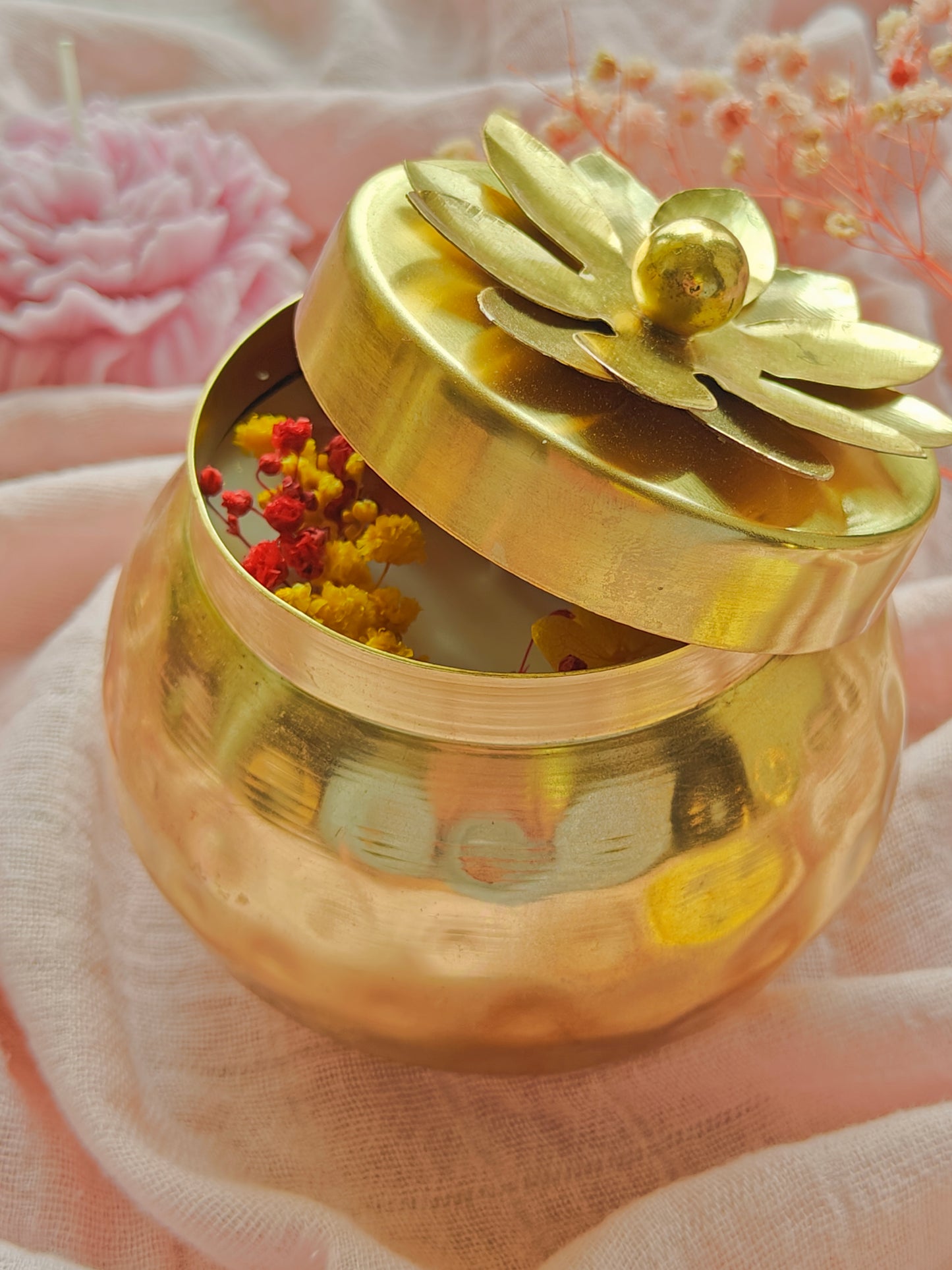 Candle in Metal Urli - 3.5 inch