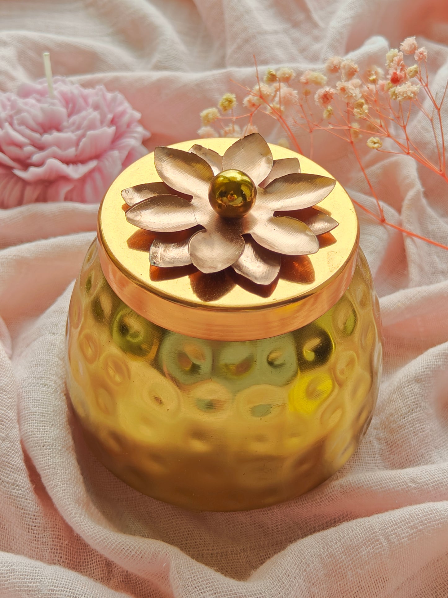 Candle in Metal Urli - 3.5 inch