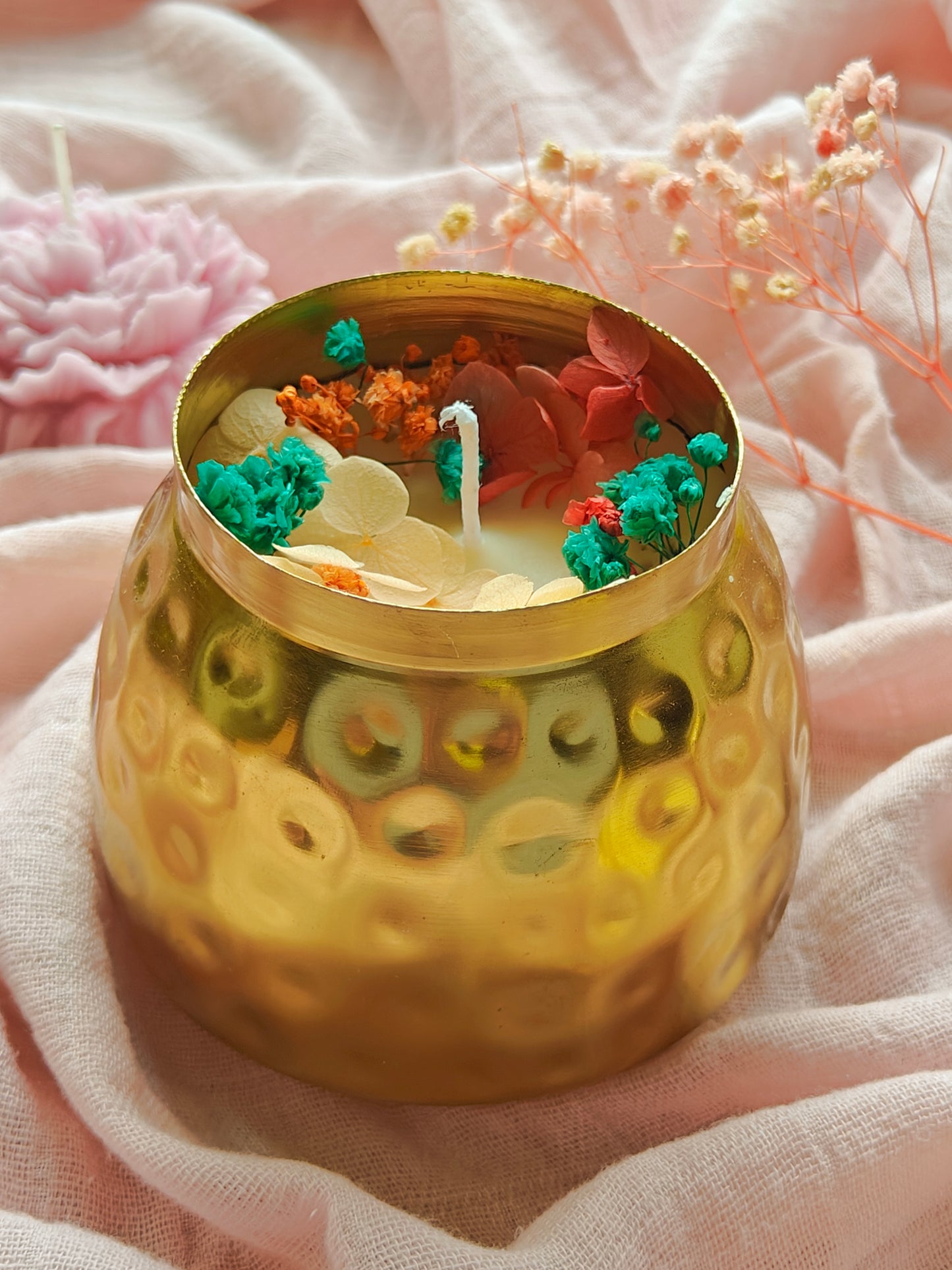 Candle in Metal Urli - 3.5 inch