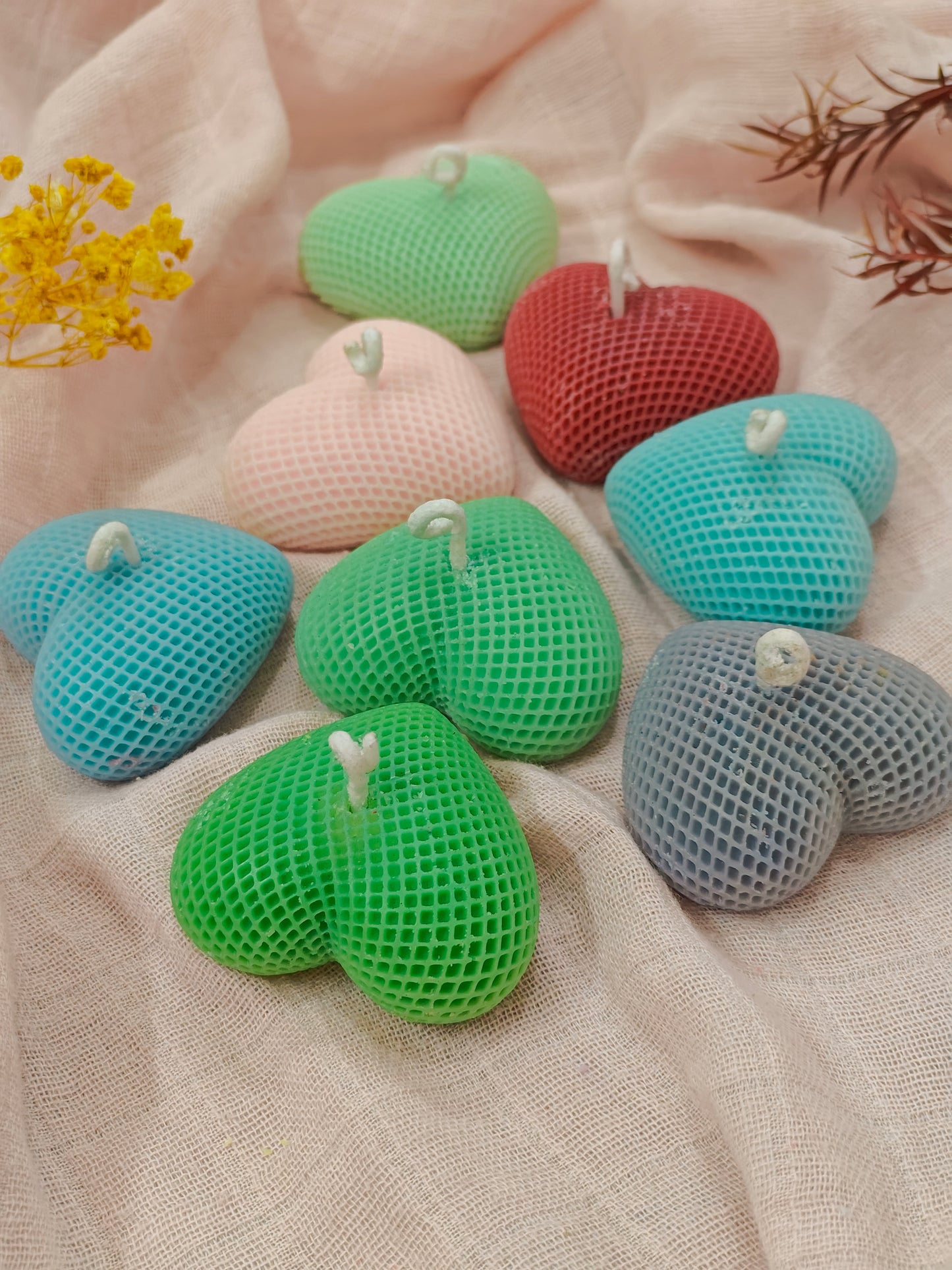 Soy Wax Colourful Floating Candles Set of 8