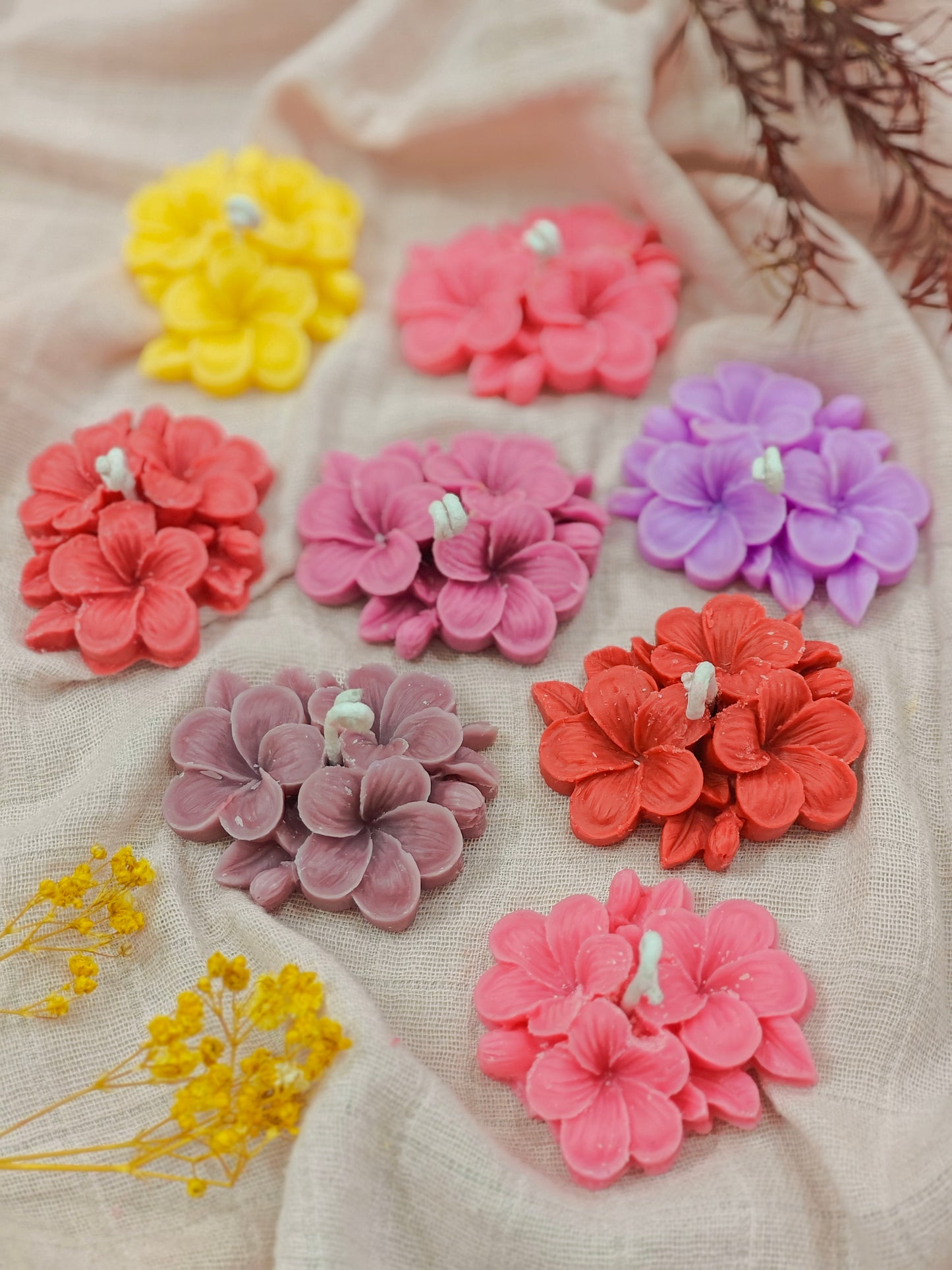 Soy Wax Colourful Floating Candles Set of 8