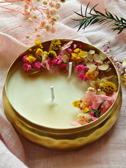 Candle in Metal urli - 4 inch