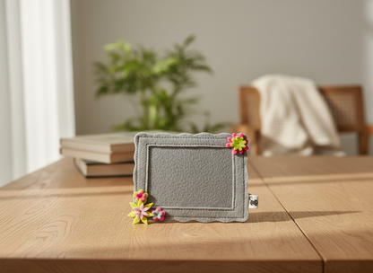 Felt Fridge Magnet Photo Frame Floral
