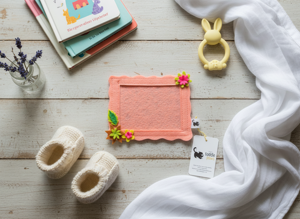 Felt Fridge Magnet Photo Frame Floral