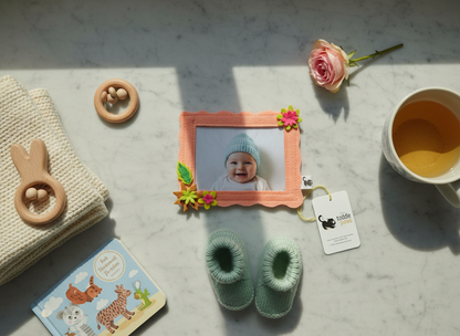 Felt Fridge Magnet Photo Frame Floral