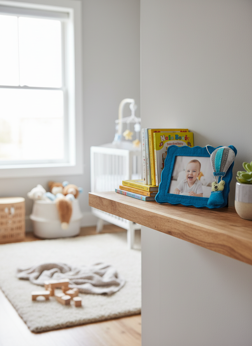 Felt Fridge Magnet Photo Frame Hot Air Balloon