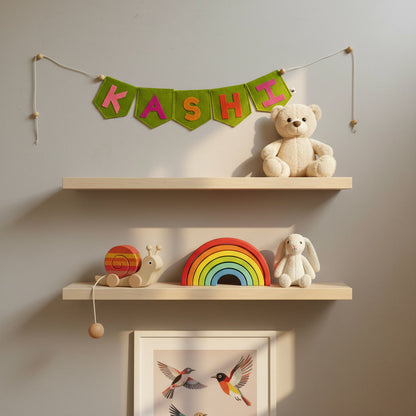 Handcrafted Felt Name Wall Hanging, Custom Name Banner, Name Bunting