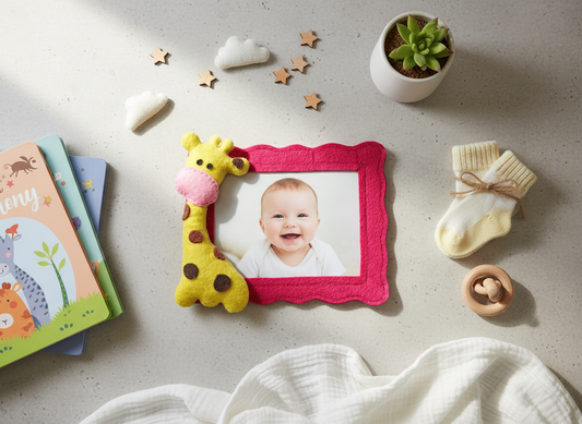 Felt Fridge Magnet Photo Frame Giraffe