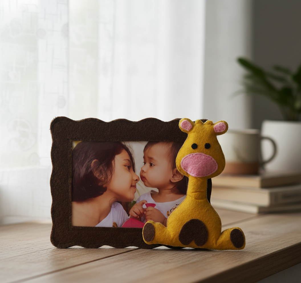 Felt Fridge Magnet Photo Frame Giraffe