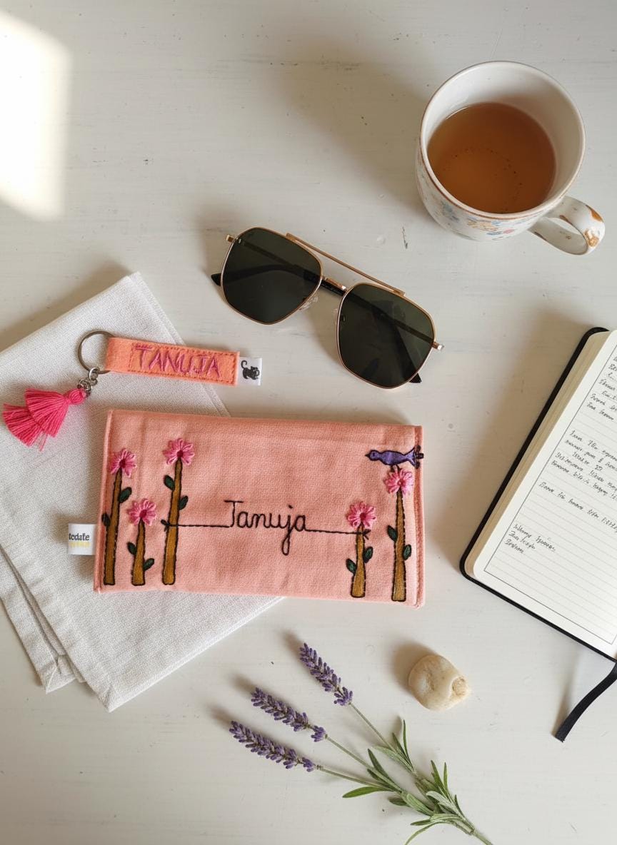 Personalised Sunglass Case & Matching Felt Keychain — photo 4