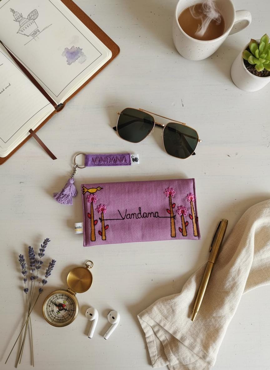 Personalised Sunglass Case & Matching Felt Keychain — photo 8