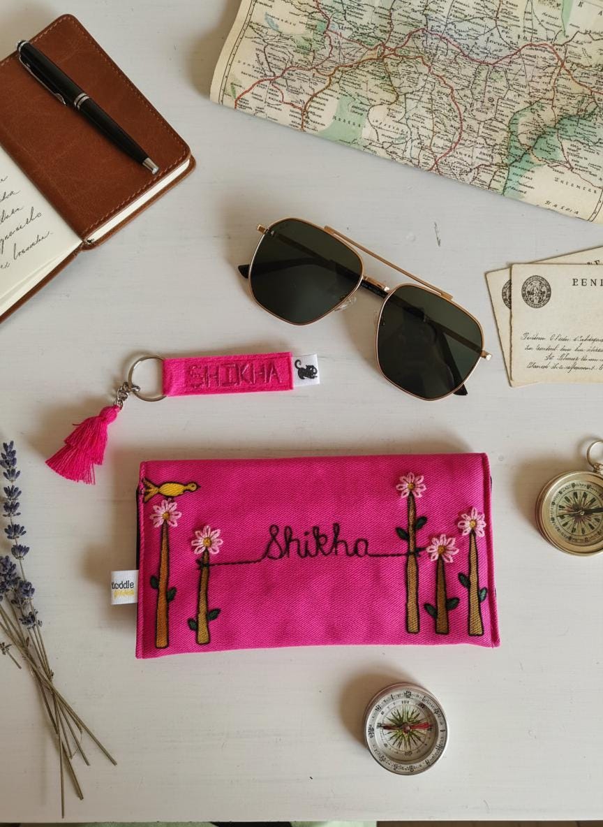 Personalised Sunglass Case & Matching Felt Keychain — photo 12