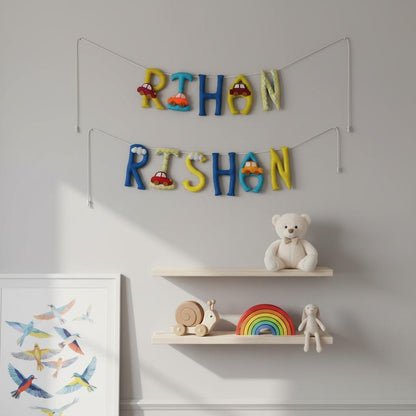 Personalised Car Embroidered Felt Name Banner — photo 2