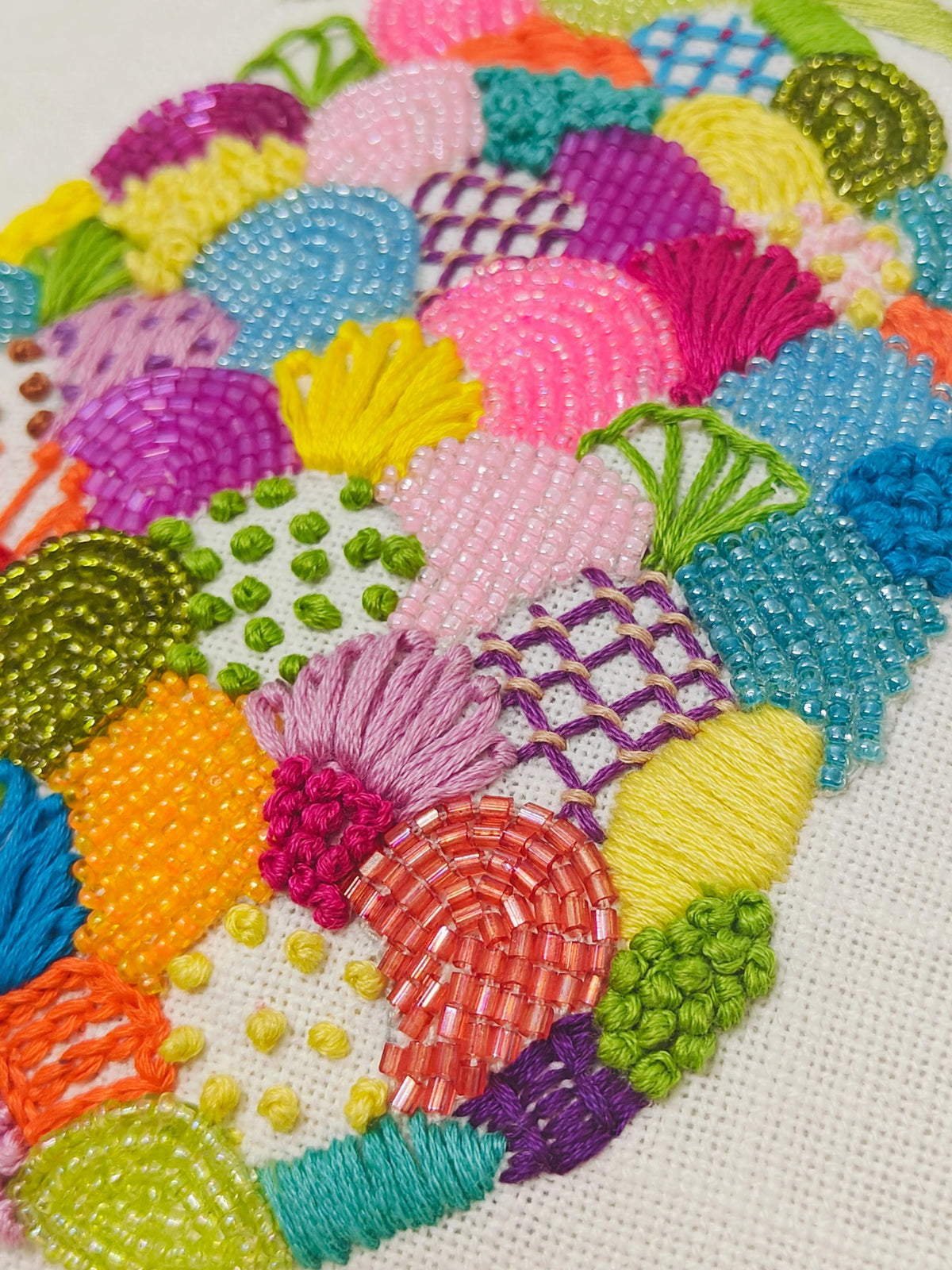 Hand-Embroidered Pineapple Cushion Cover — photo 15