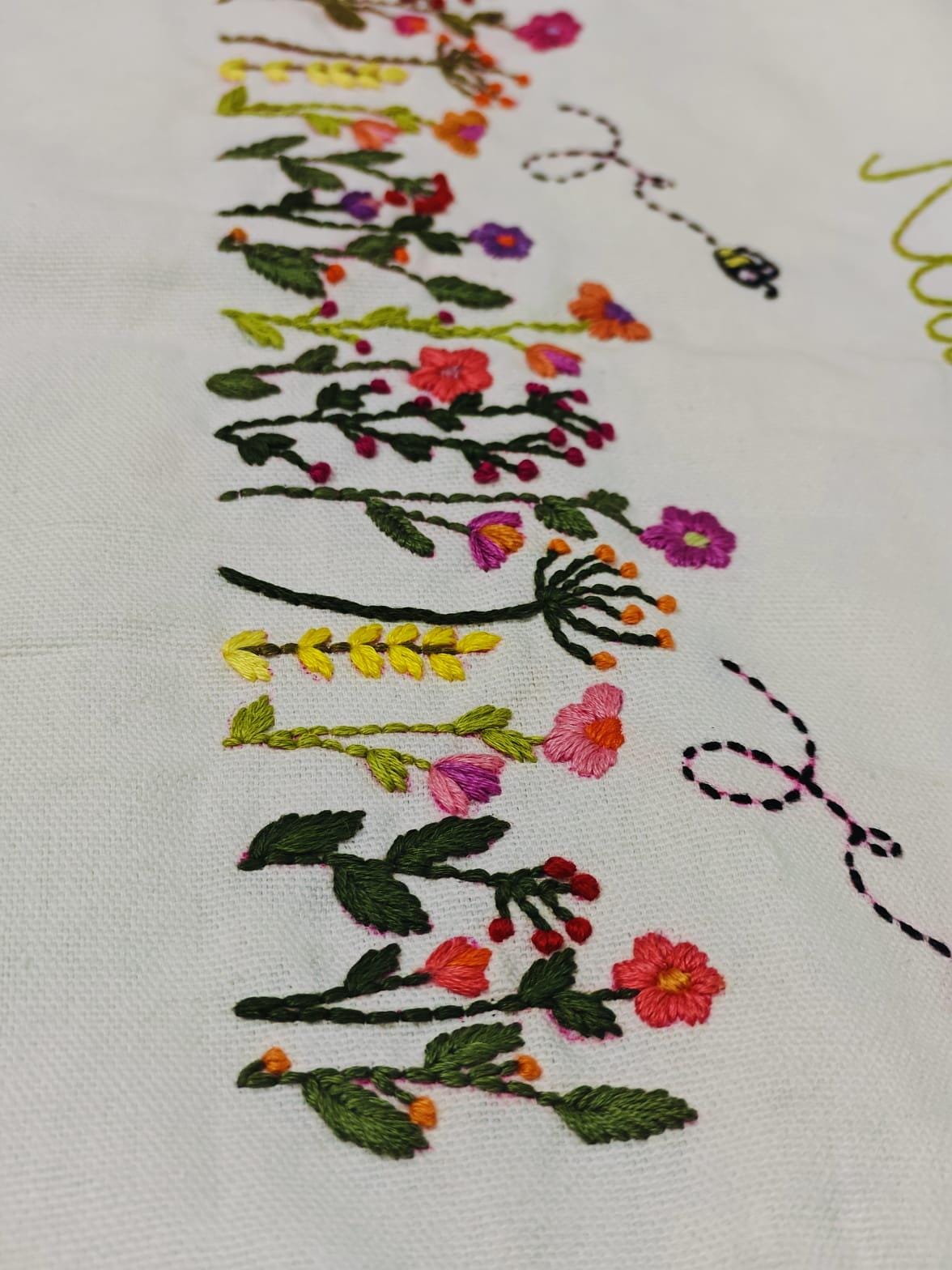 Personalised Wildflower & Bees Cushion Cover — photo 14