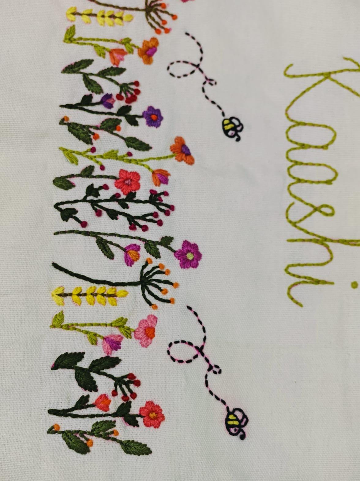 Personalised Wildflower & Bees Cushion Cover — photo 16