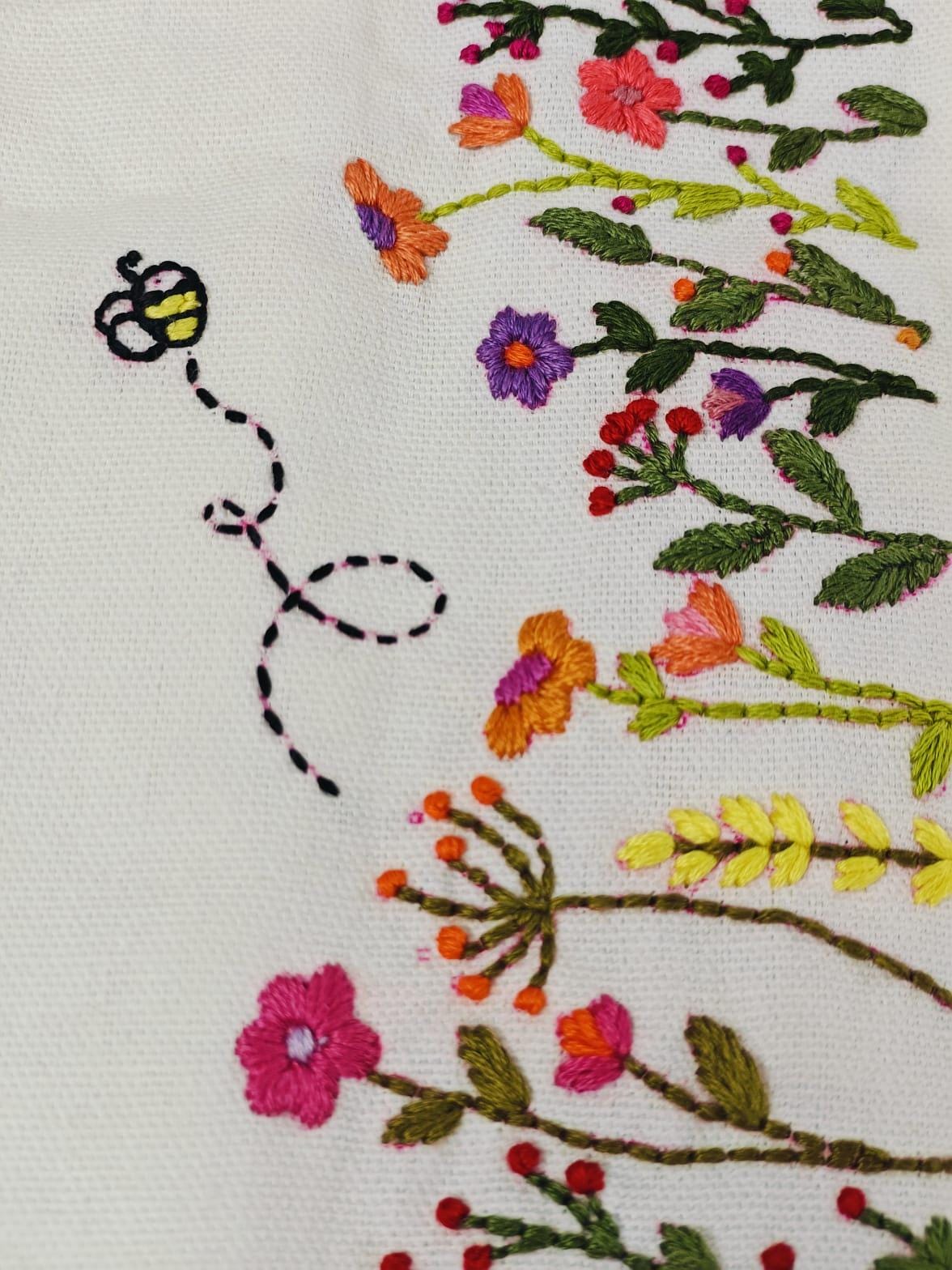 Personalised Wildflower & Bees Cushion Cover — photo 17