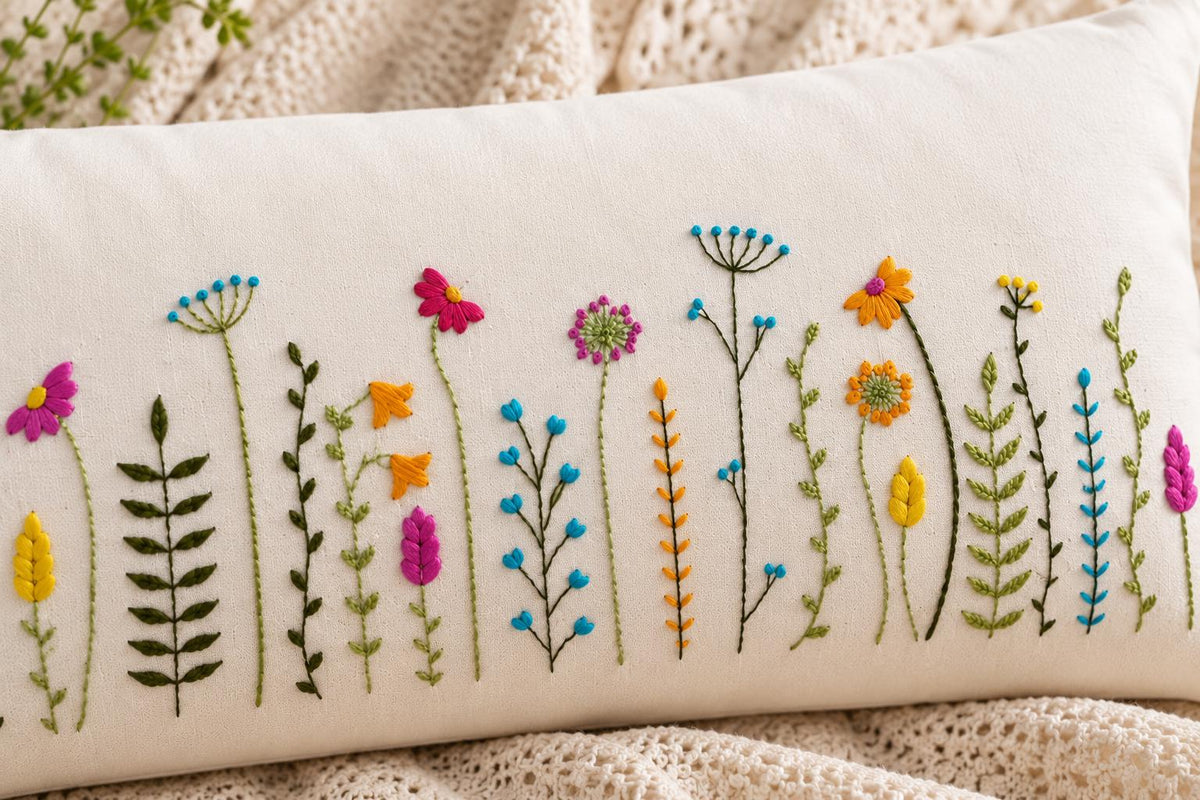 Personalised Wildflower Meadow Cushion Cover — photo 17