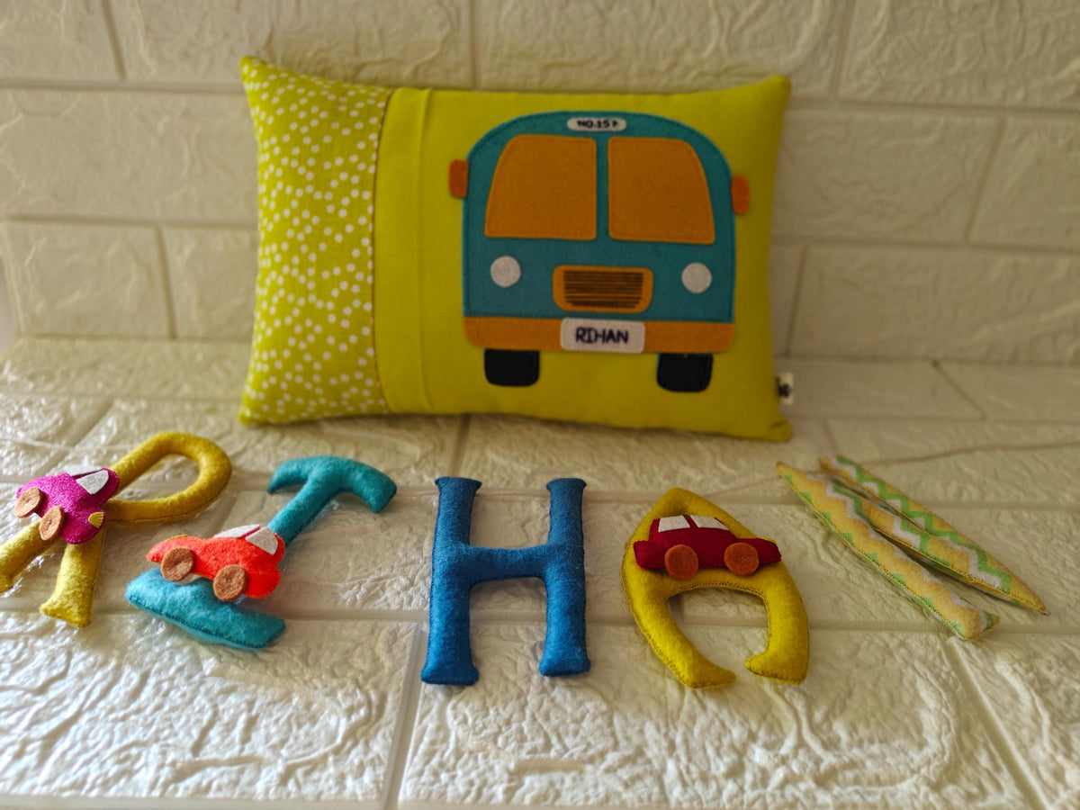 Personalised Car Embroidered Felt Name Banner — photo 8