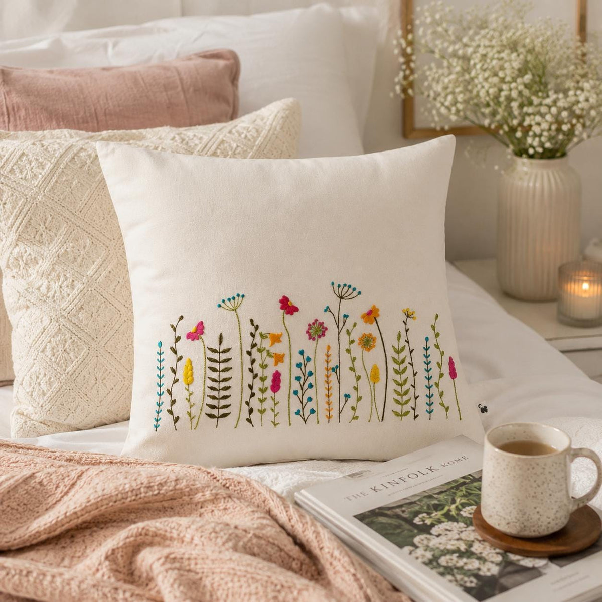 Personalised Wildflower Meadow Cushion Cover — photo 5