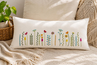 Personalised Wildflower Meadow Cushion Cover — photo 2