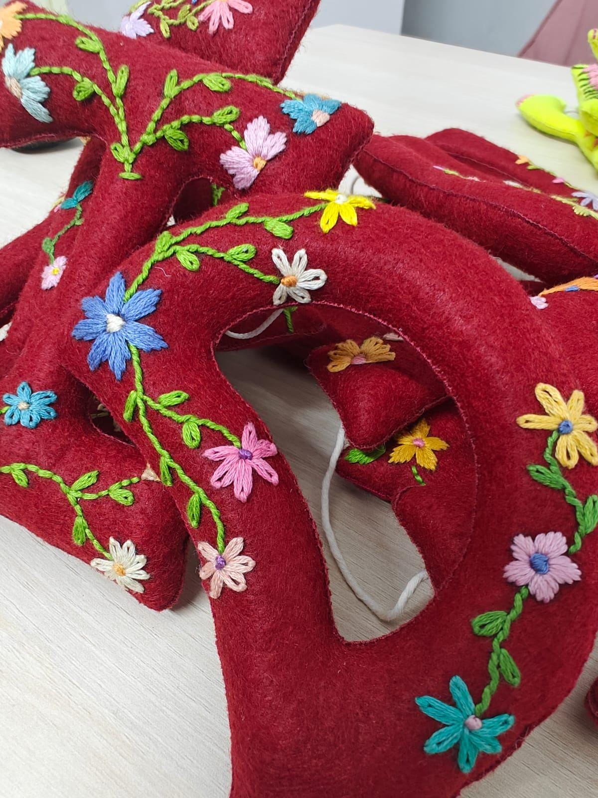 Floral Embroidered Felt Name Garland — photo 8