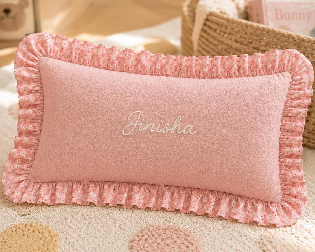 Personalised Name Cushion Cover — Ruffled or Plain — photo 10