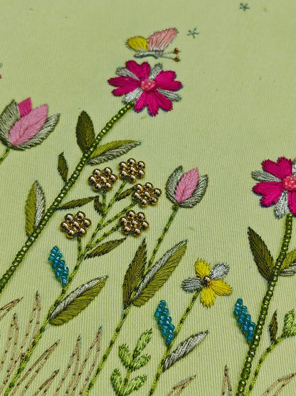 Wildflower & Butterfly Embroidered Cushion Cover — photo 18