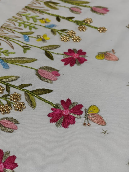 Wildflower & Butterfly Embroidered Cushion Cover — photo 10