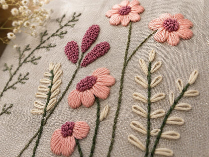Botanical Floral Hand-Embroidered Cushion Cover — photo 5
